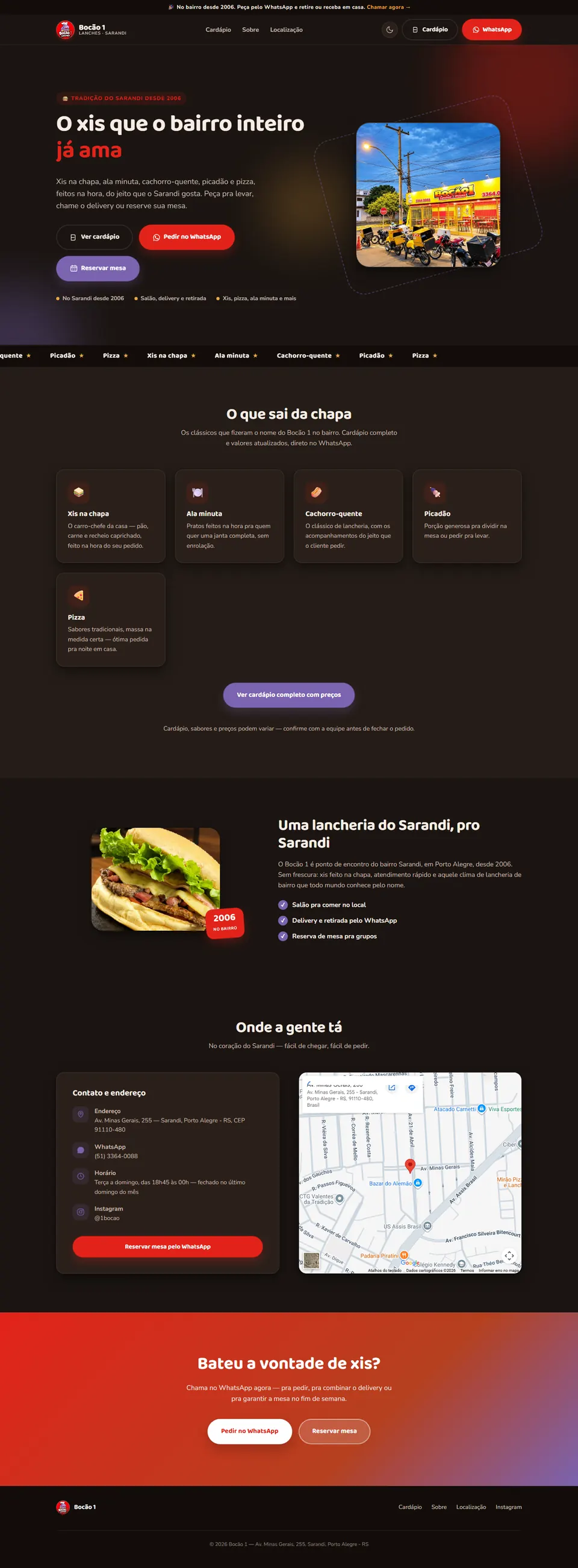Site Bocão 1 na versão para computador