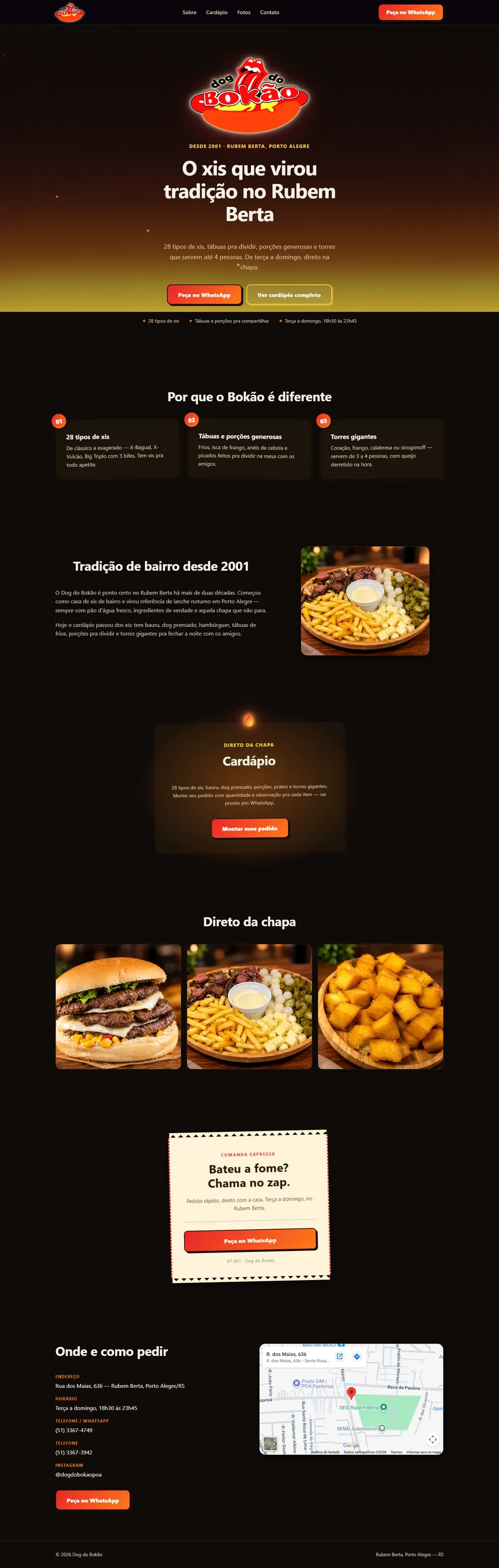 Site Dog do Bokão na versão para computador